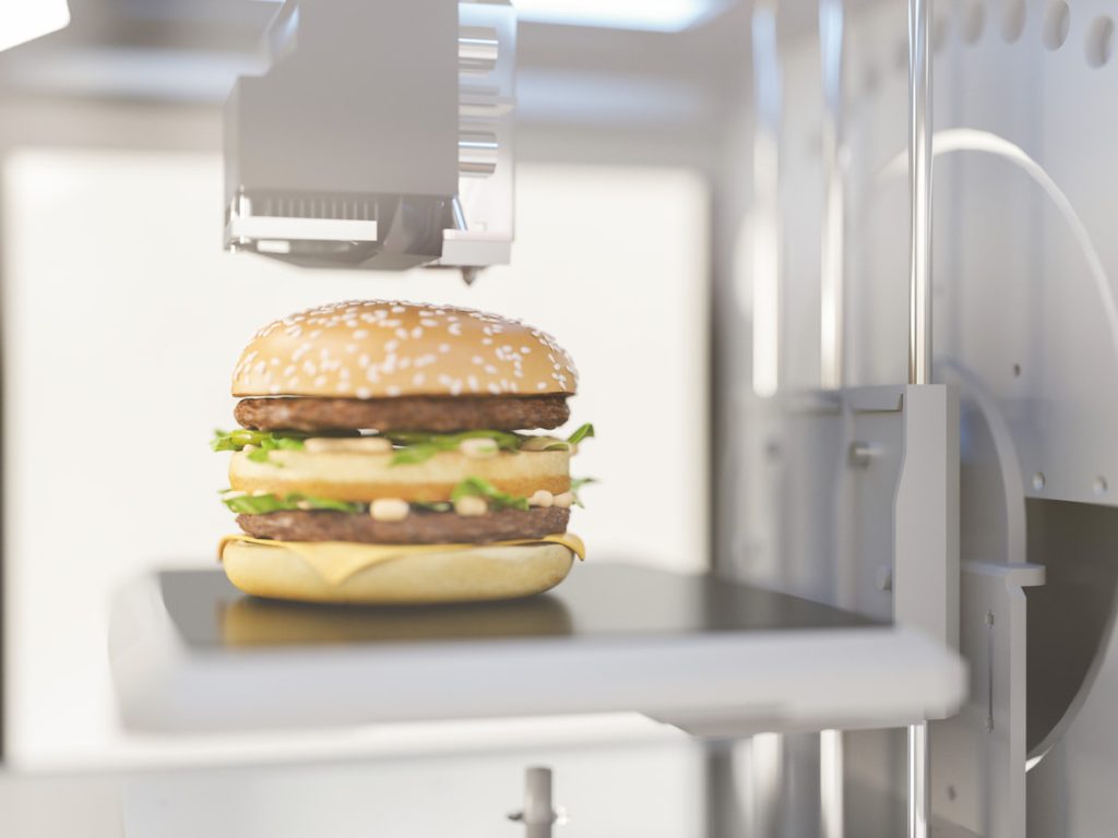 3D列印技術已應用於烹飪、食品加工領域，可依照特定族群需求製作客製化的餐點或食品。（攝影╱Sebastian Kaulitzki on Adobe Stock）