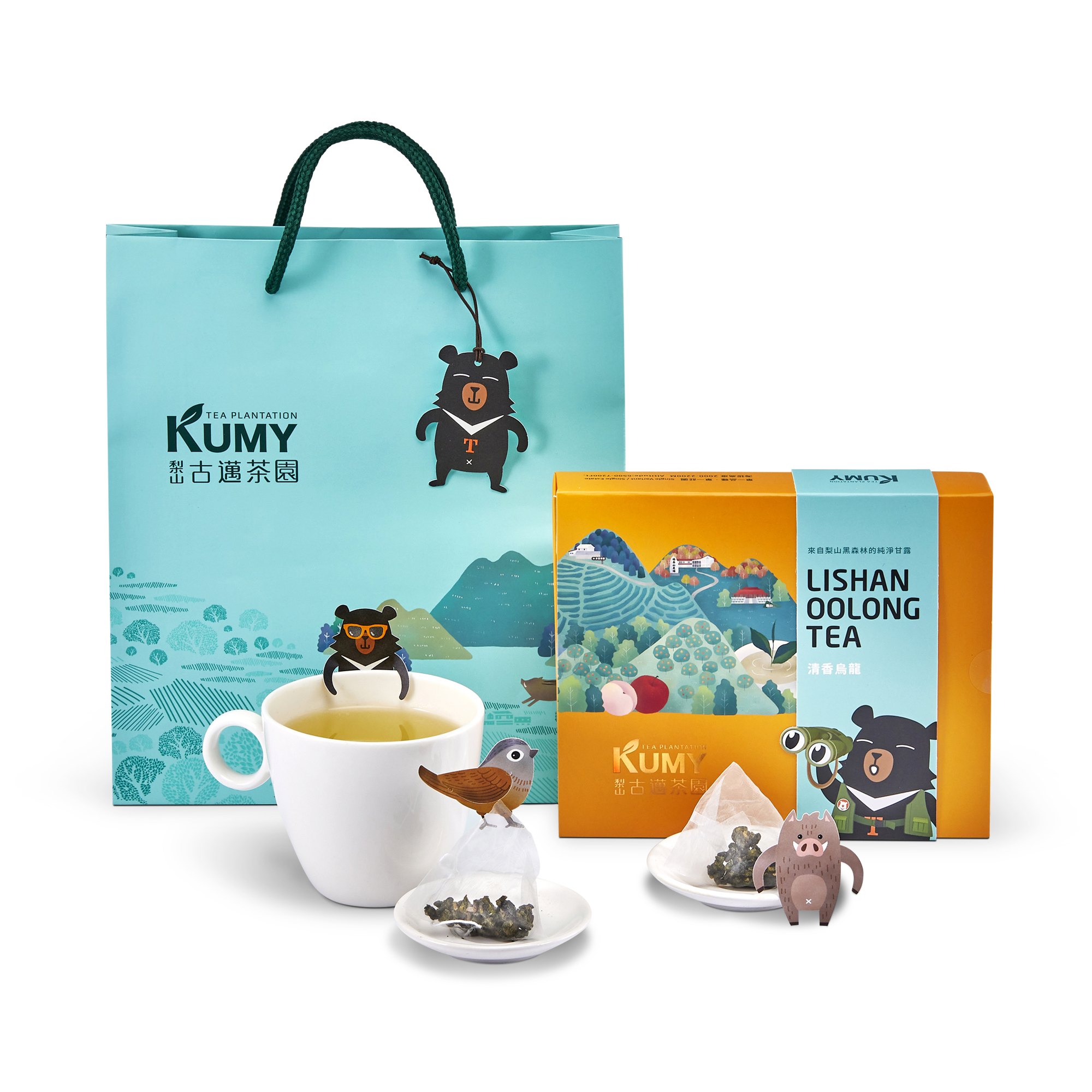 喔熊禮盒-頂級清香烏龍原葉立體茶包