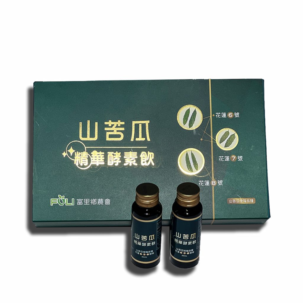 富里鄉農會生產山苦瓜精華酵素飲產品，推動山苦瓜加工利用。（圖片提供╱富里鄉農會）